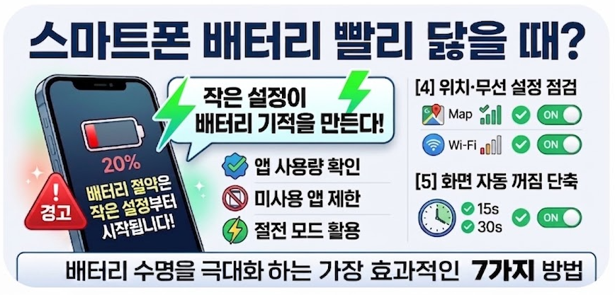 스마트폰 배터리 활용법